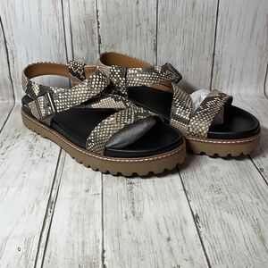 Universal Thread Annika Sandals Snake Skin Size 7 wide